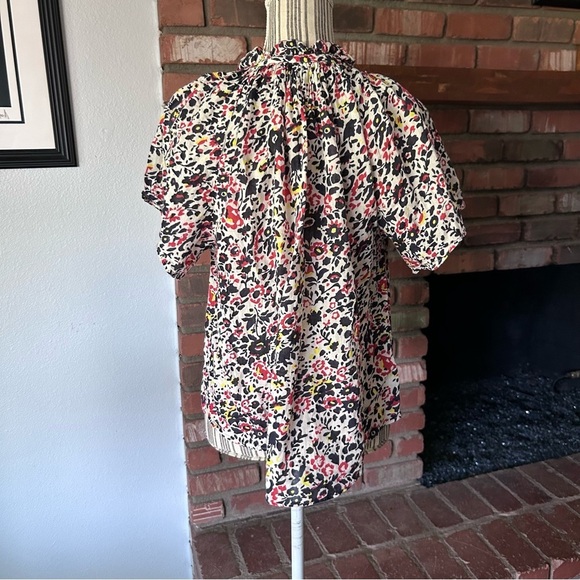 Apiece Apart Los Altos Floral Print Poplin Cotton Top Sz 6 - Picture 6 of 8
